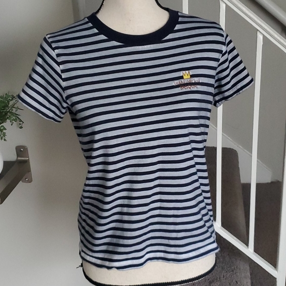 Rare SPRZ-NY Jean-Michel Basquiat MoMA Striped T - Picture 1 of 8